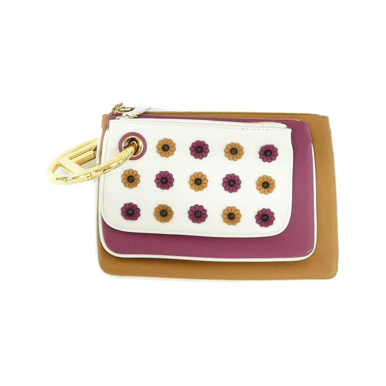 FENDI 8BS001 A1FS Handbag Leather Black