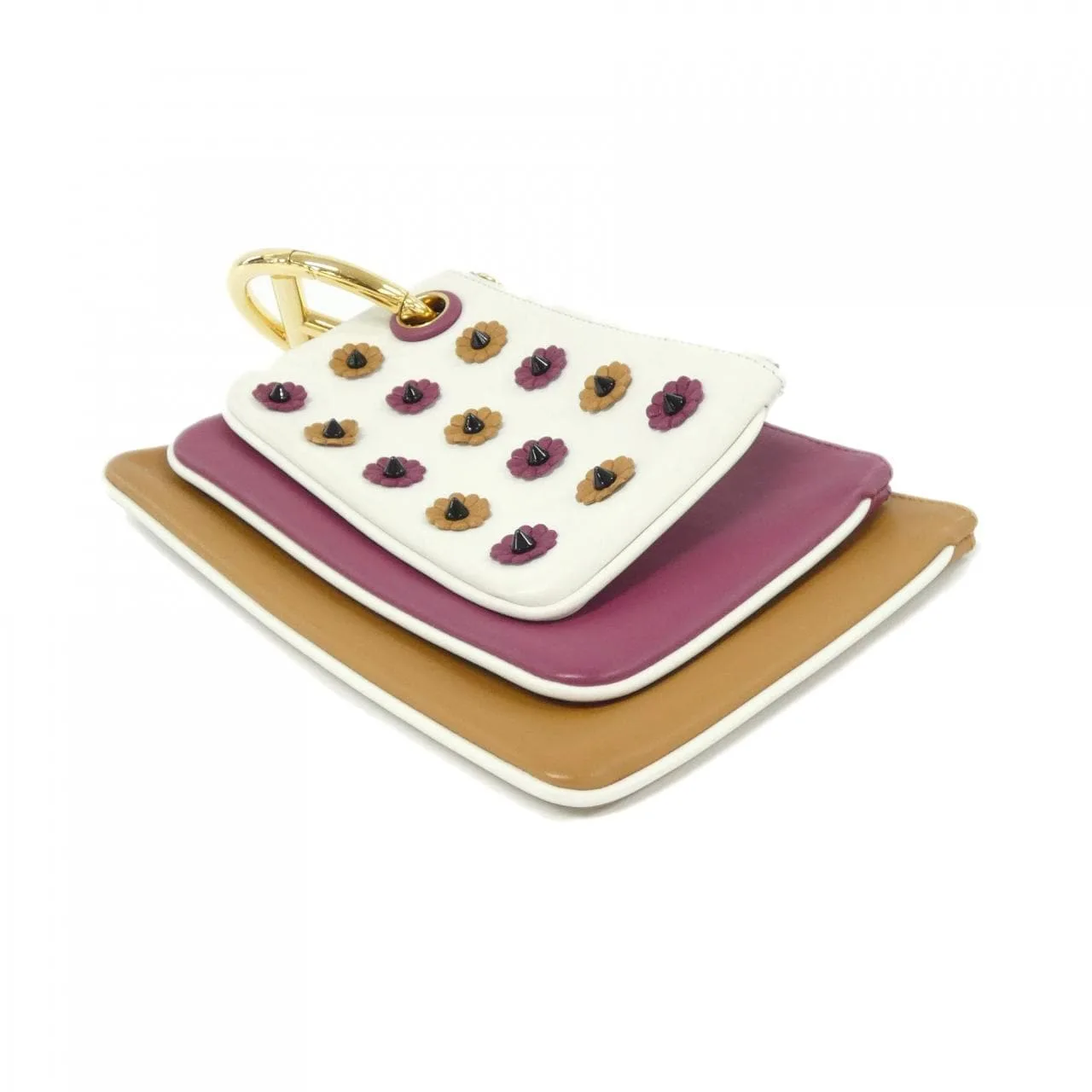 FENDI 8BS001 A1FS Handbag Leather Black Leather Rank A - Thumbnail 3