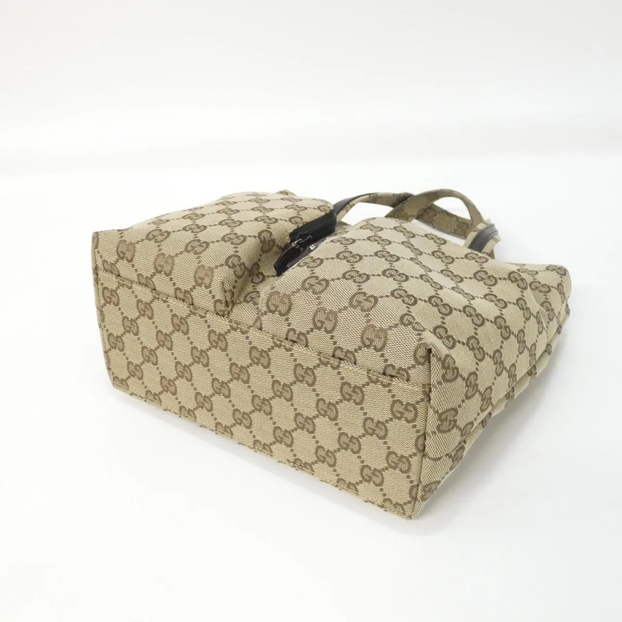 GUCCI 002 1080 Handbag Canvas 米色 帆布 中古品A - 縮圖 3