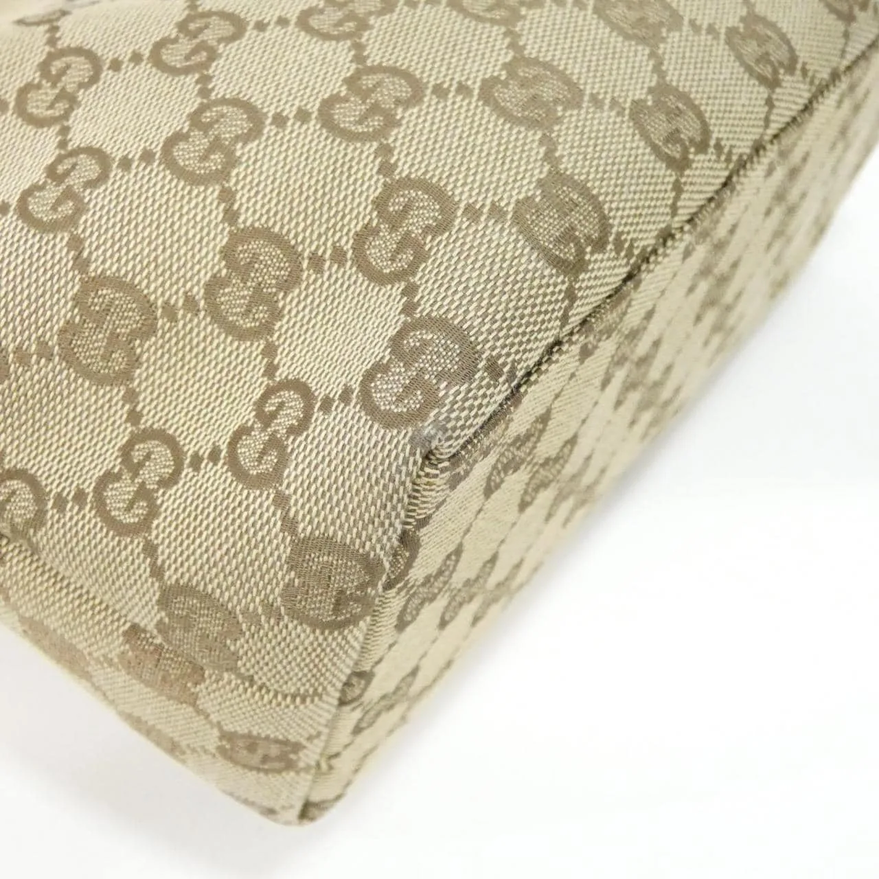 GUCCI 002 1080 Handbag Canvas 米色 帆布 中古品A - 縮圖 4