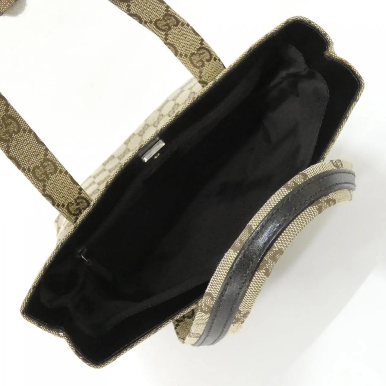 GUCCI 002 1080 Handbag Canvas 米色 帆布 中古品A - 縮圖 8