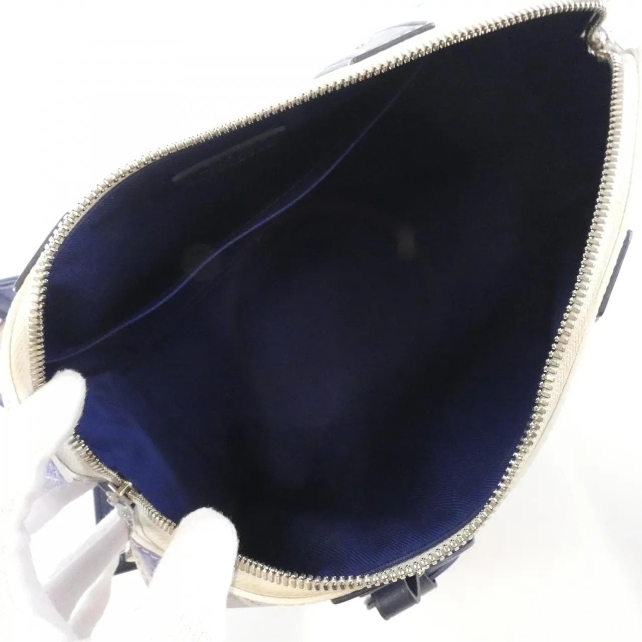 LOUIS VUITTON Keepall M45757 Boston Monogram 藍色 Monogram 中古品B - 縮圖 9