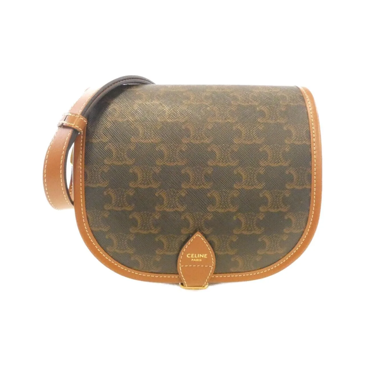 CELINE Triomphe 191502BZJ Shoulder Canvas Black