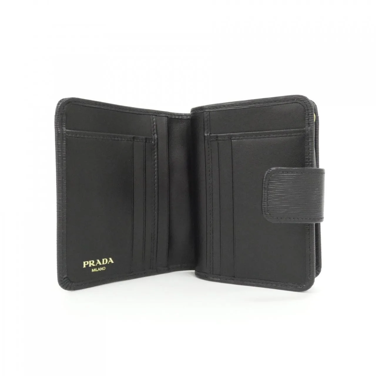 PRADA 1ML018 Wallet Black Rank A - Thumbnail 5