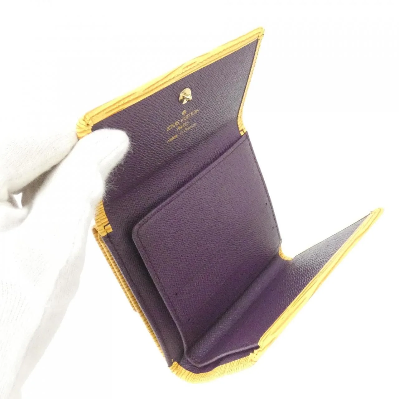 LOUIS VUITTON M63489 Wallet Epi 黃色 Epi 中古品A - 縮圖 7