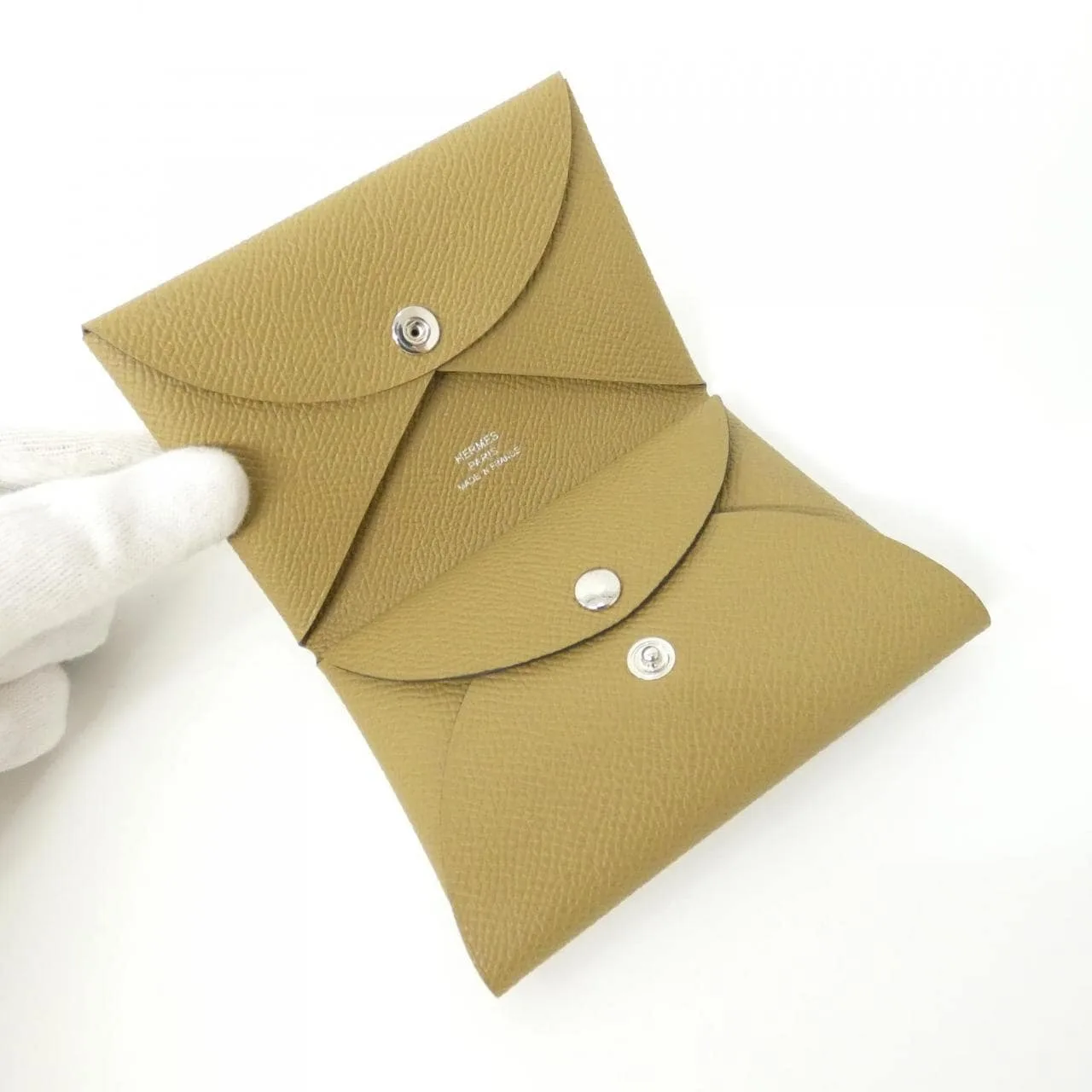 HERMES 083035CK Coin Case Epsom Black Epsom Leather Rank A - Thumbnail 2