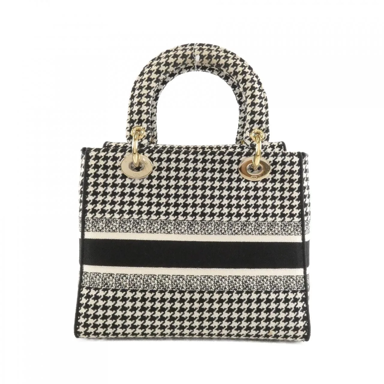 DIOR Lady Dior M0565OZAE Handbag Canvas Black Canvas Rank B - Thumbnail 2