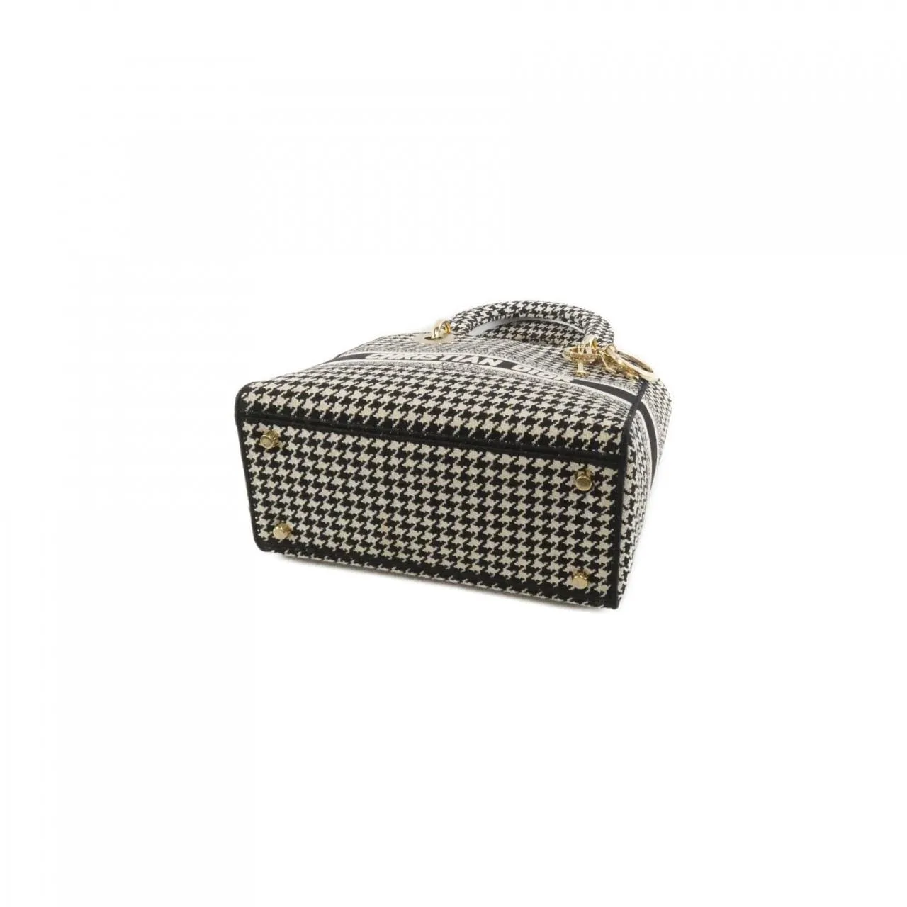 DIOR Lady Dior M0565OZAE Handbag Canvas Black Canvas Rank B - Thumbnail 3