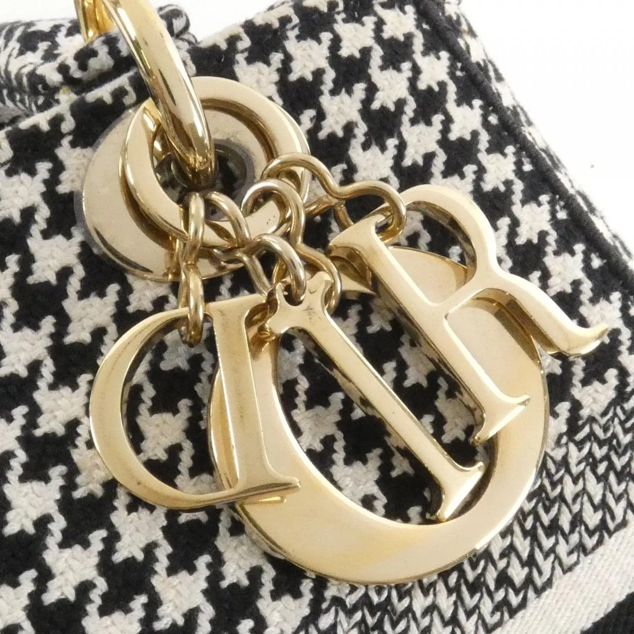 DIOR Lady Dior M0565OZAE Handbag Canvas Black Canvas Rank B - Thumbnail 5