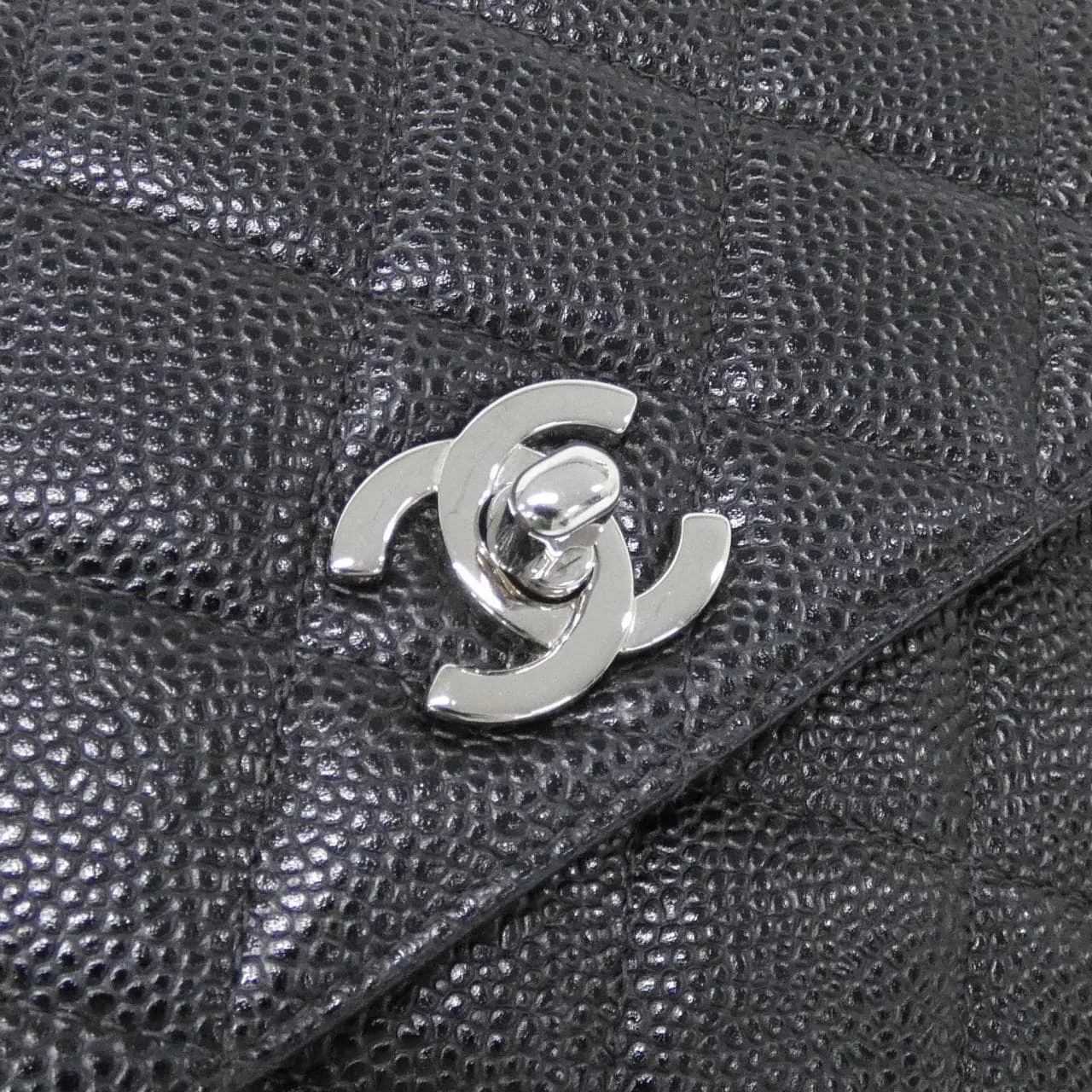 CHANEL Shoulder Caviar Leather Black Caviar Leather Rank A - Thumbnail 4