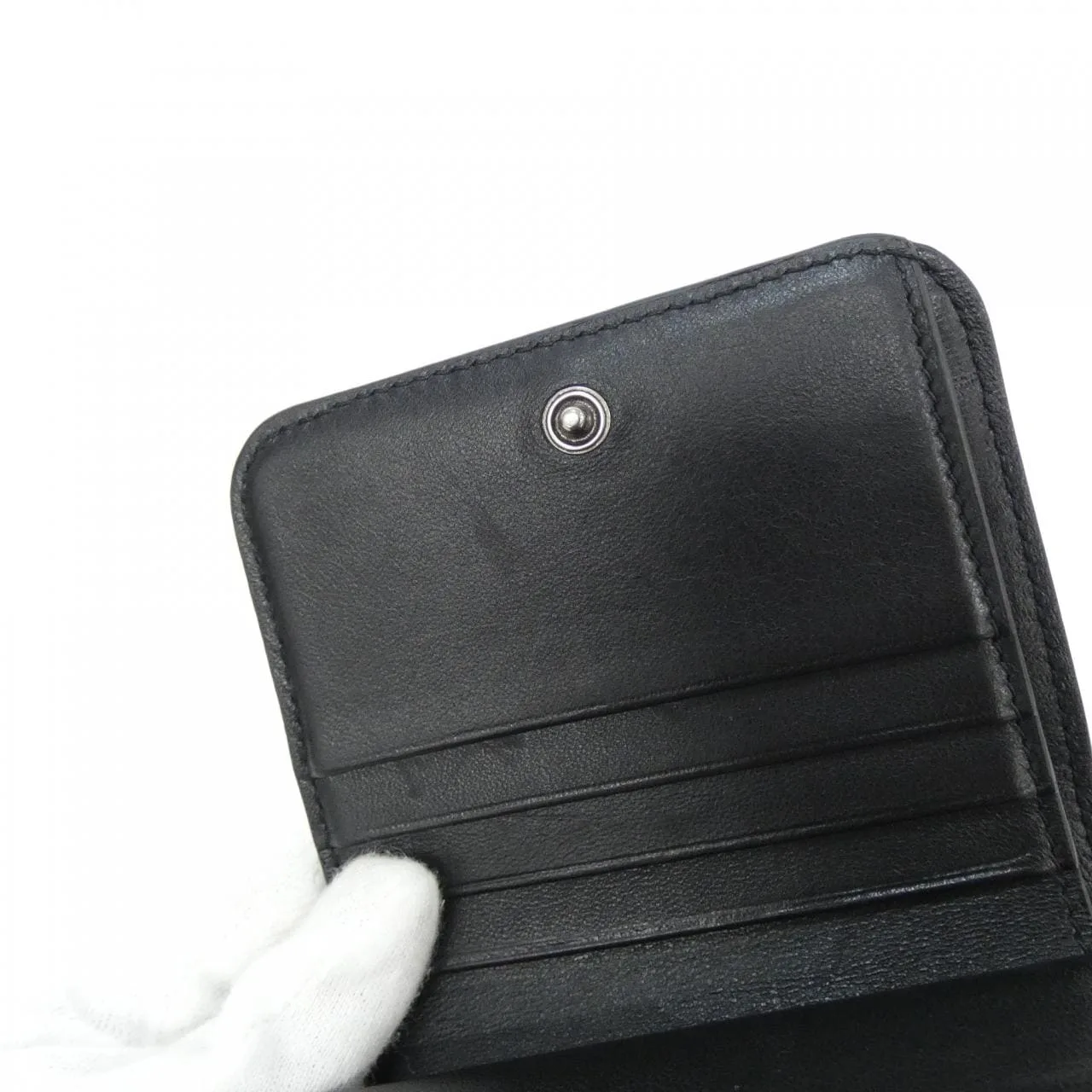 BALENCIAGA 765459 2AASE Wallet Lambskin Black Lambskin Rank A - Thumbnail 7