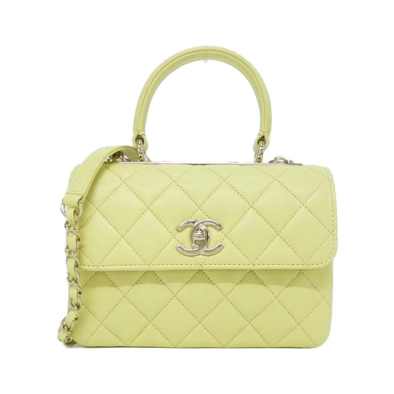CHANEL AS4654 Handbag Lambskin Yellow