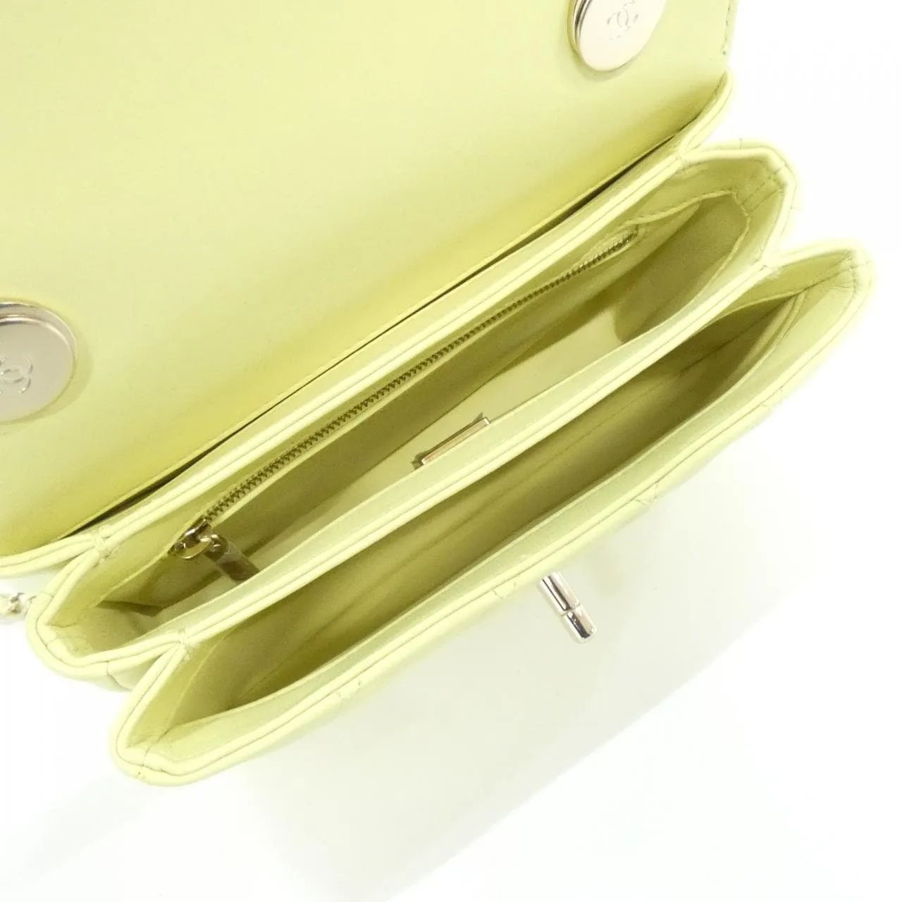 CHANEL AS4654 Handbag Lambskin Yellow Lambskin Rank A - Thumbnail 7