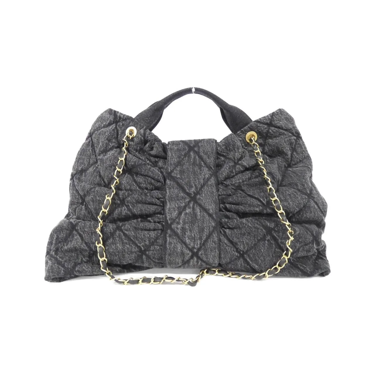 CHANEL AS5846 Handbag Denim Black Denim - Thumbnail 2