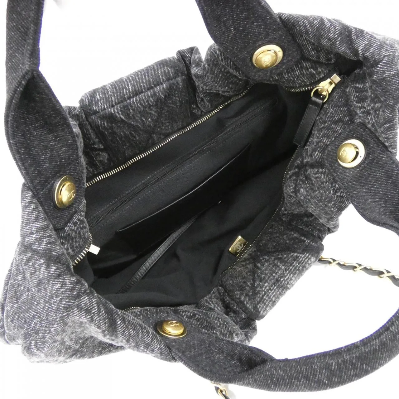 CHANEL AS5846 Handbag Denim Black Denim - Thumbnail 5