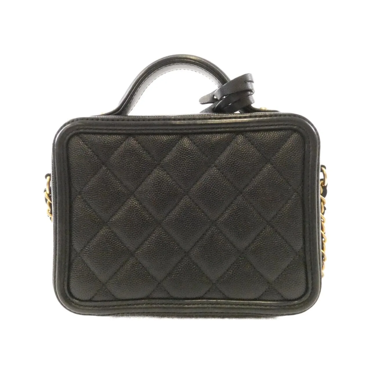 CHANEL 93342 Shoulder Grained Calfskin 黑色 荔枝紋牛皮 中古品B - 縮圖 2