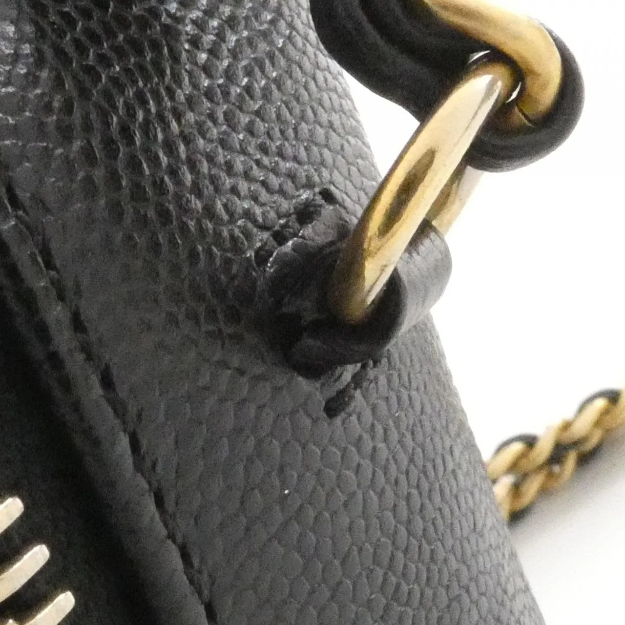 CHANEL 93342 Shoulder Grained Calfskin 黑色 荔枝紋牛皮 中古品B - 縮圖 6