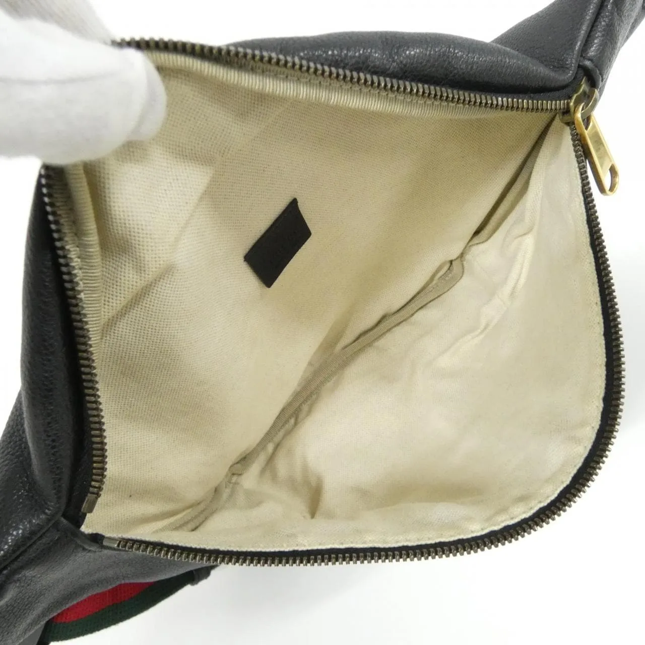 GUCCI 530412 0GCCT Belt Leather 黑色 皮革 中古品A - 縮圖 8