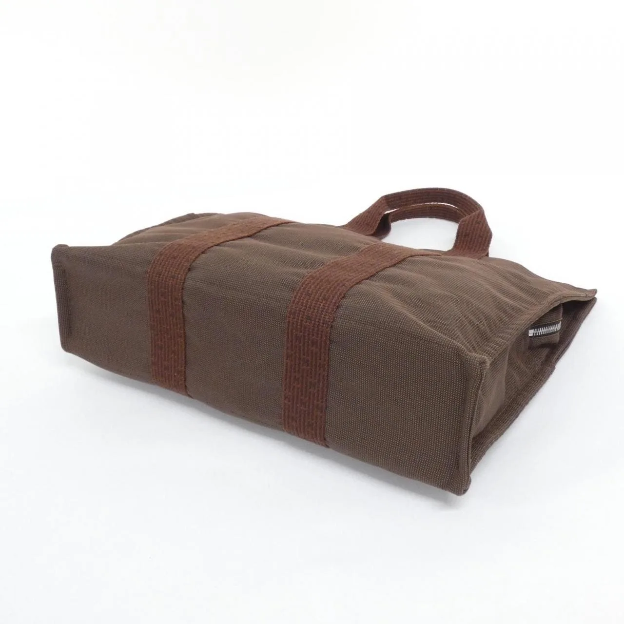 HERMES 100951M Handbag Canvas Brown Canvas Rank A - Thumbnail 2