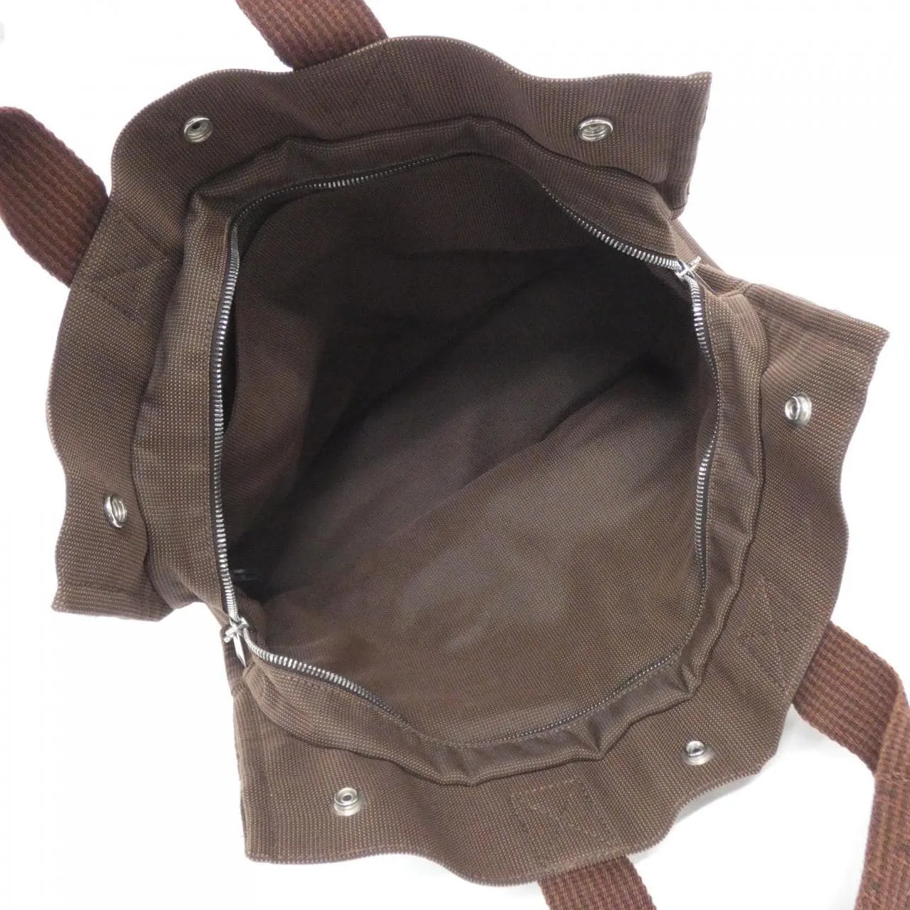 HERMES 100951M Handbag Canvas Brown Canvas Rank A - Thumbnail 5