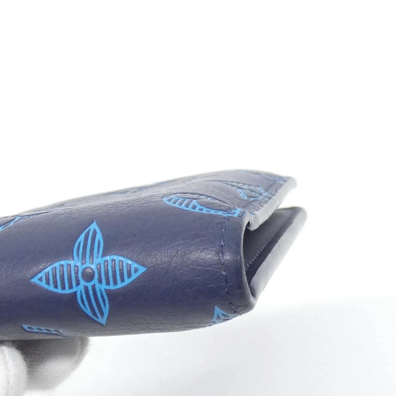 LOUIS VUITTON M82323 Coin Case Monogram 深藍色 Monogram 中古品A - 縮圖 4