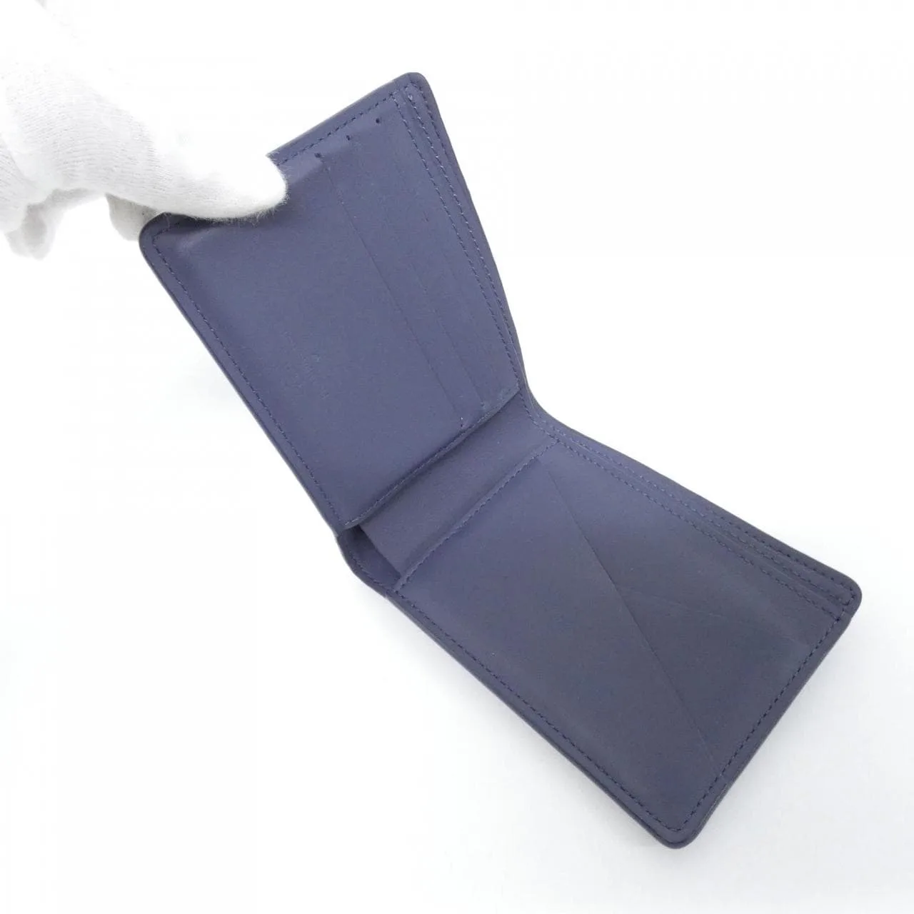 LOUIS VUITTON M82323 Coin Case Monogram 深藍色 Monogram 中古品A - 縮圖 5