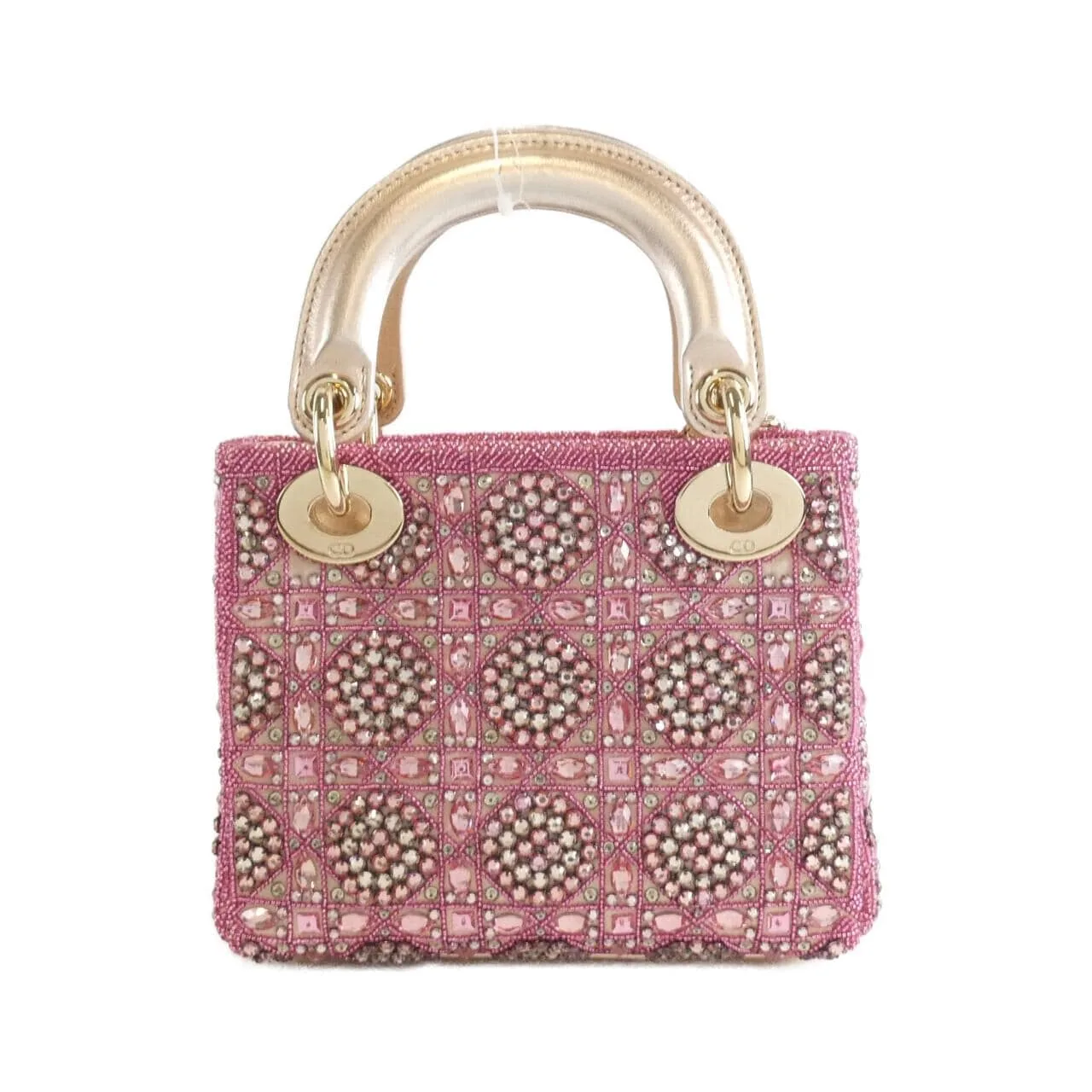 DIOR Lady Dior M0505ORHR Handbag Satin 黑色 緞面 中古品B - 縮圖 2