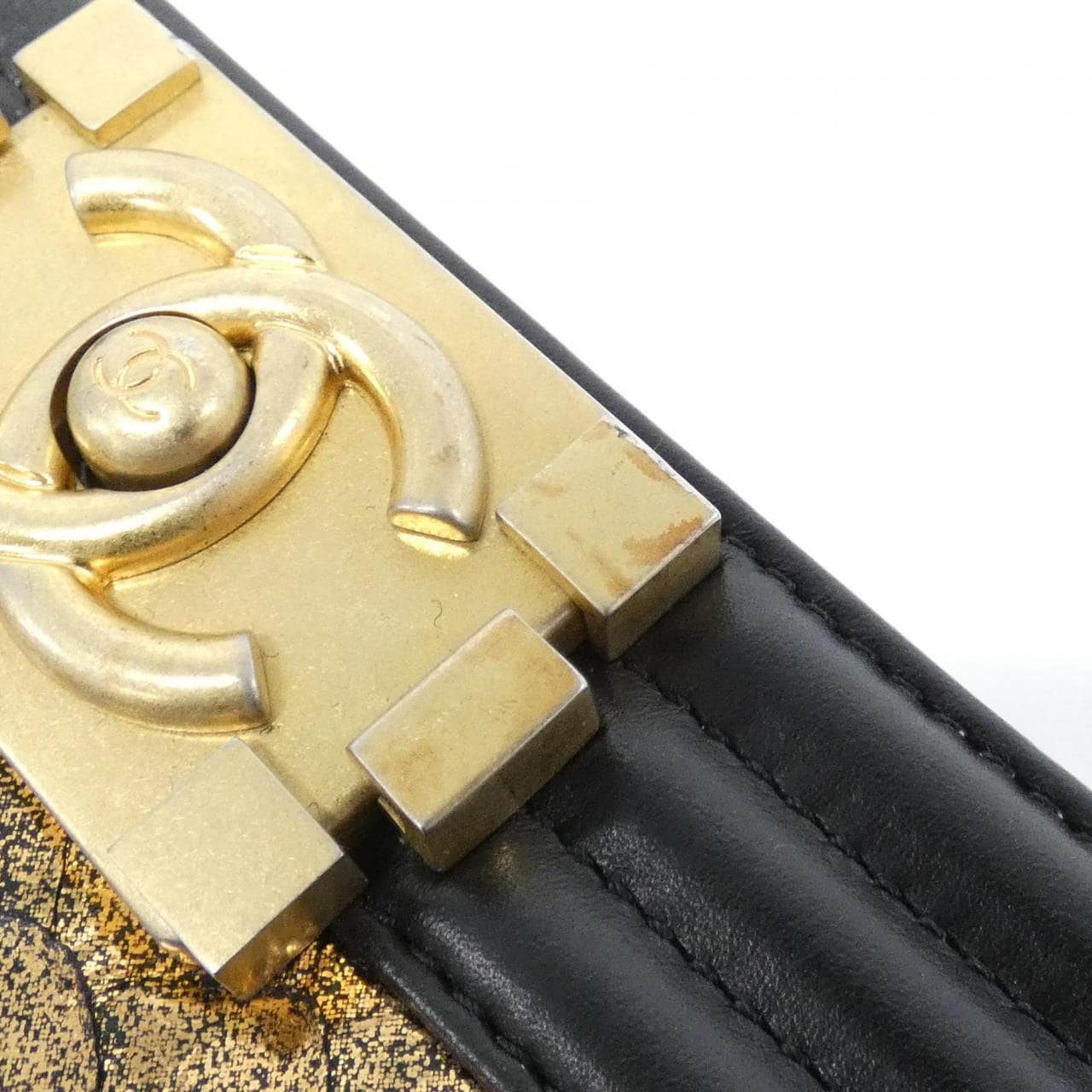 CHANEL Boy Chanel 67086 Shoulder Python Black Python - Thumbnail 5