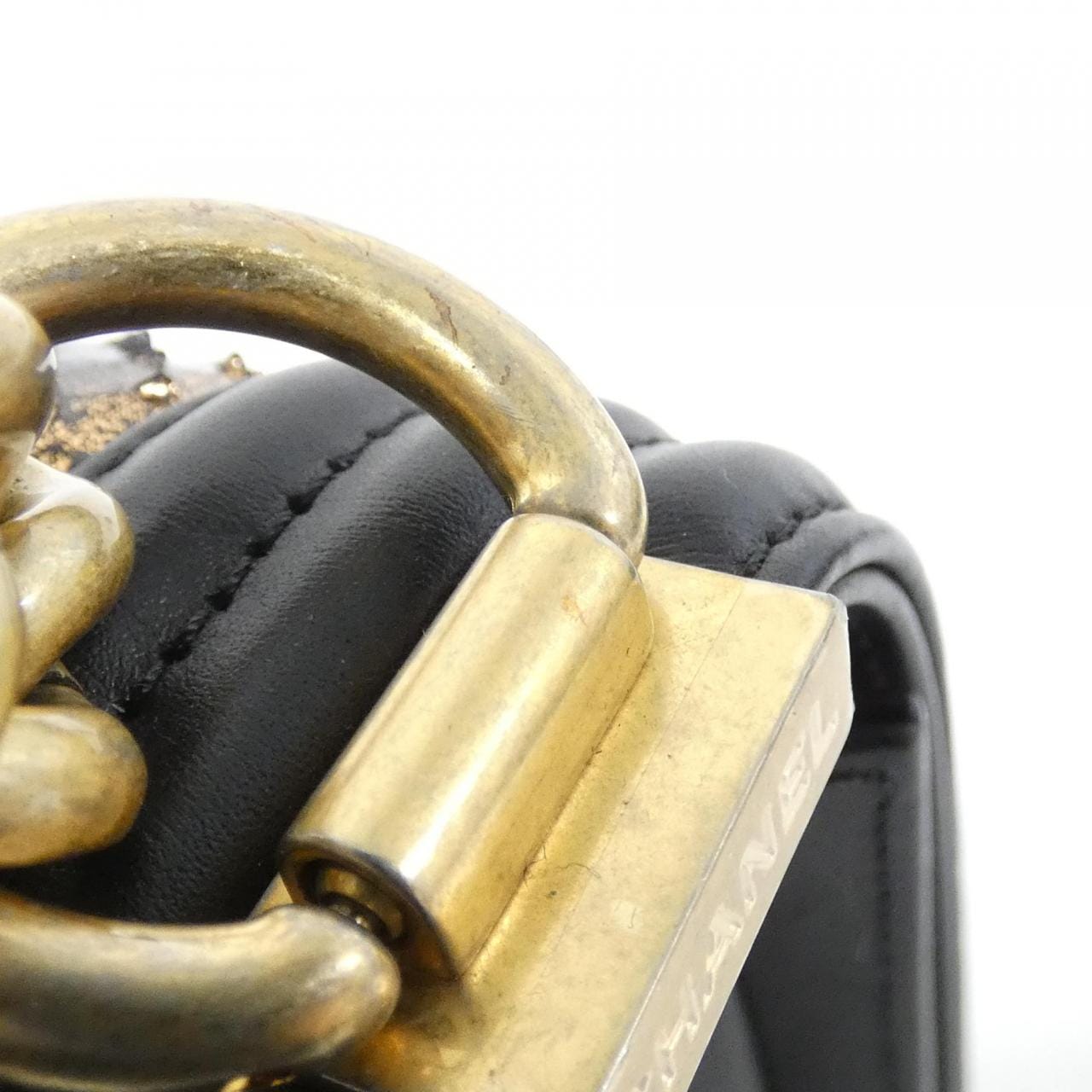 CHANEL Boy Chanel 67086 Shoulder Python Black Python - Thumbnail 6