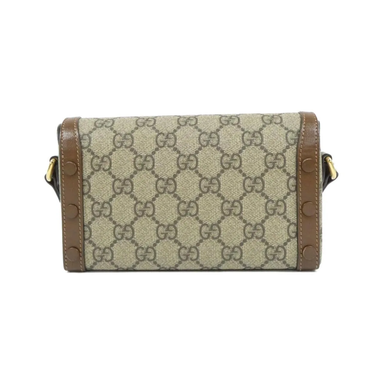 GUCCI Horsebit 1955 699296 92TCG Shoulder Canvas 黑色 帆布 中古品A - 縮圖 2