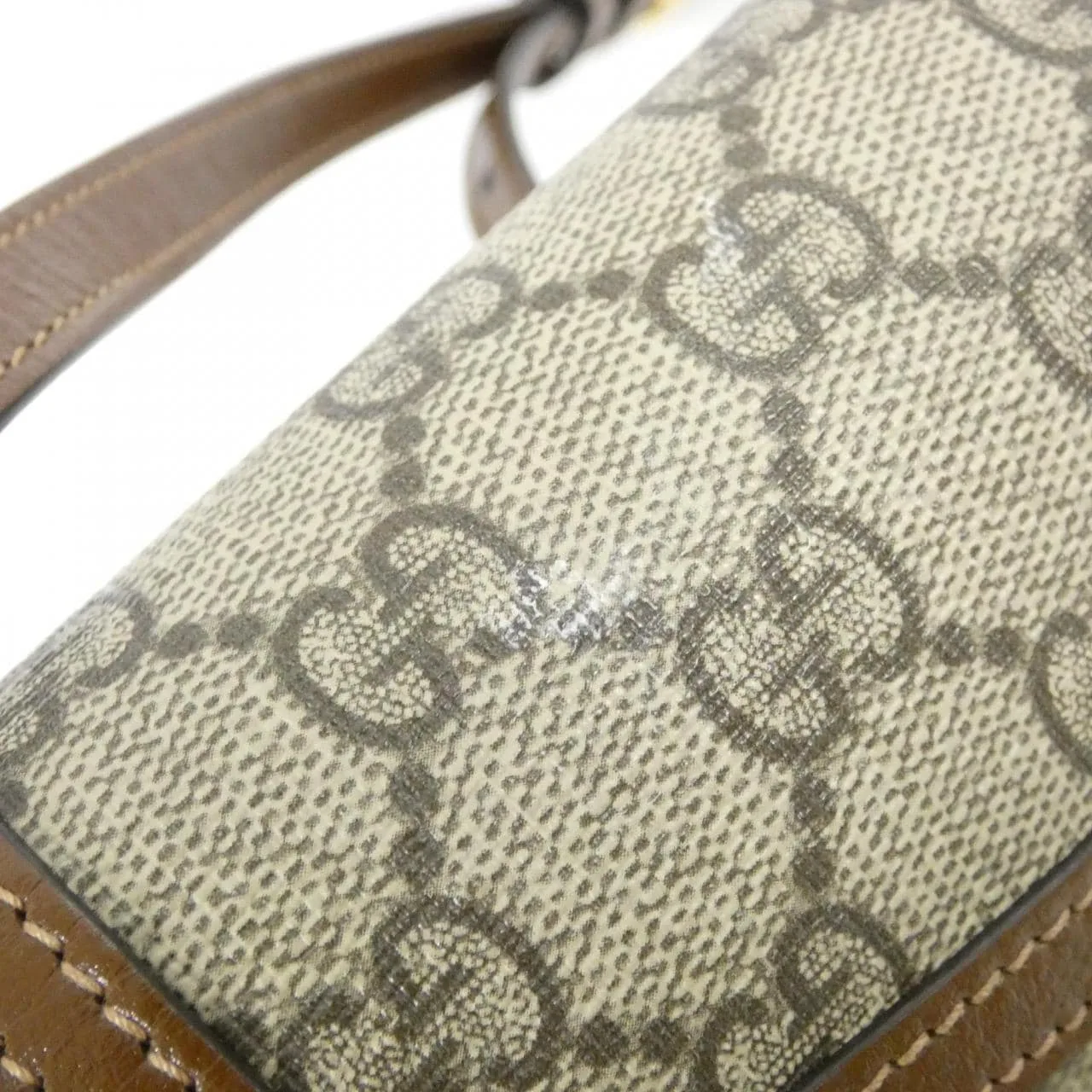 GUCCI Horsebit 1955 699296 92TCG Shoulder Canvas 黑色 帆布 中古品A - 縮圖 5