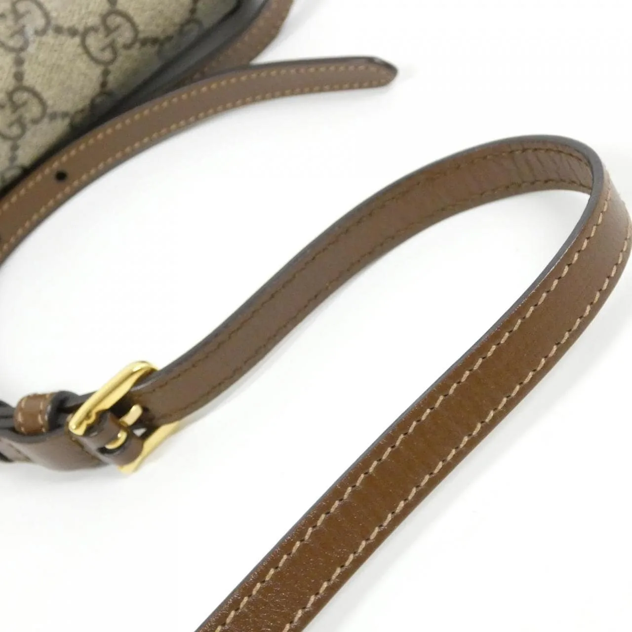 GUCCI Horsebit 1955 699296 92TCG Shoulder Canvas 黑色 帆布 中古品A - 縮圖 7