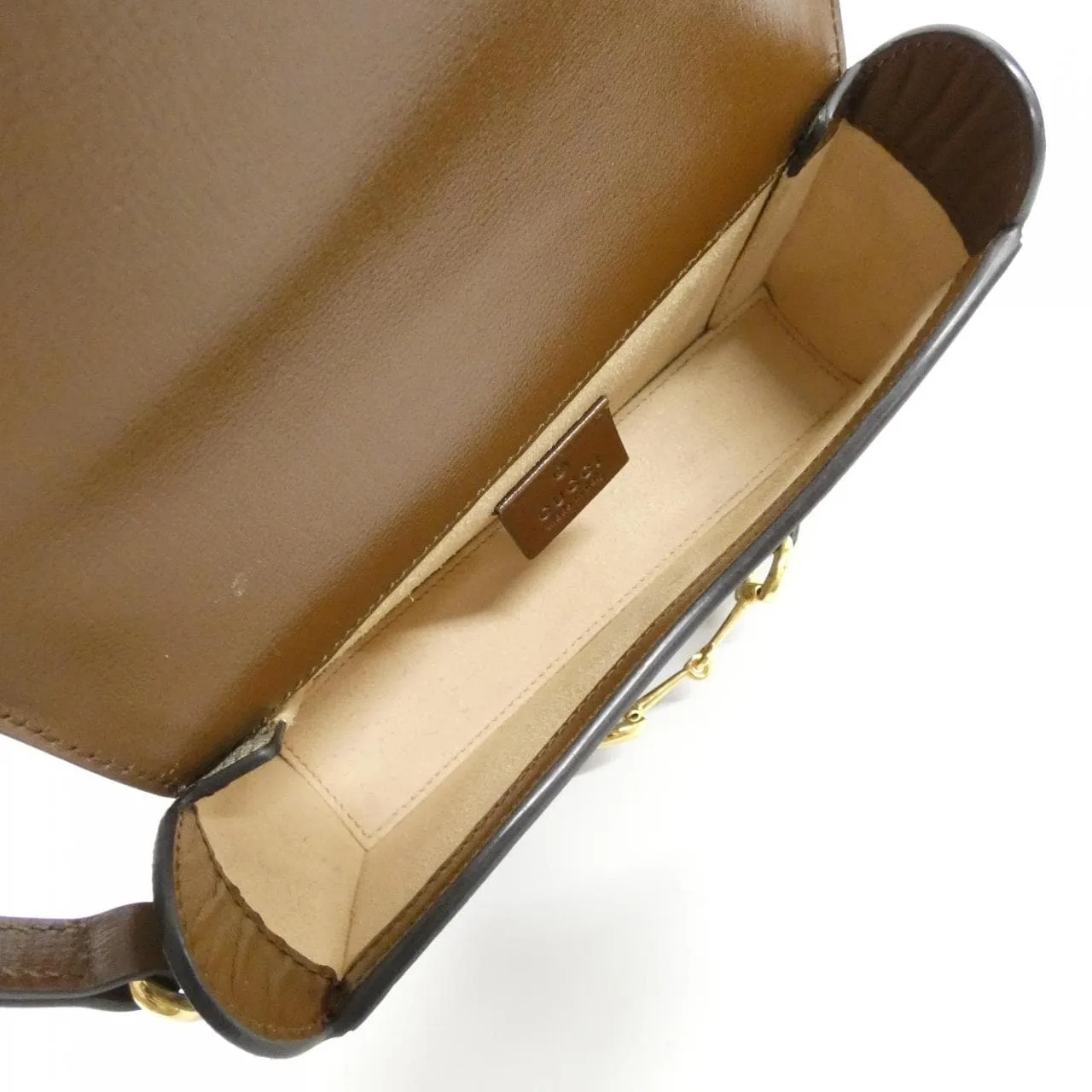 GUCCI Horsebit 1955 699296 92TCG Shoulder Canvas 黑色 帆布 中古品A - 縮圖 8