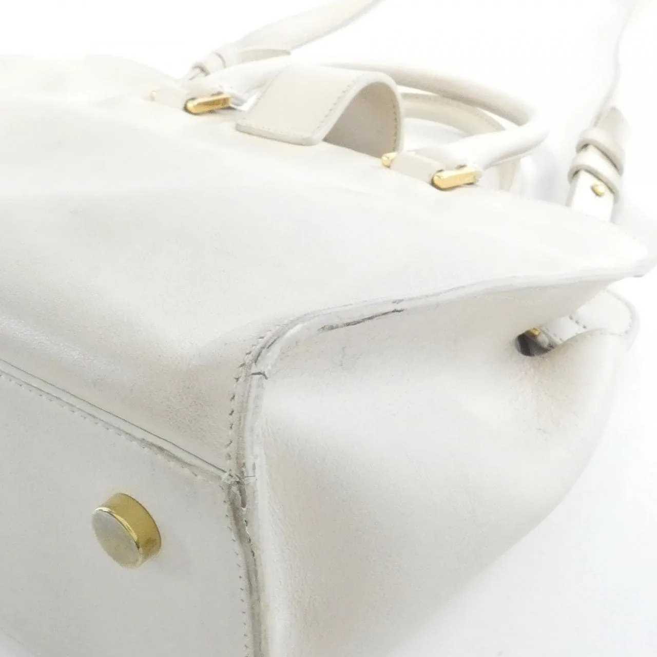 SAINT LAURENT Cabas 400914 BJ50J Handbag Monogram 黑色 Monogram 中古品B - 縮圖 3