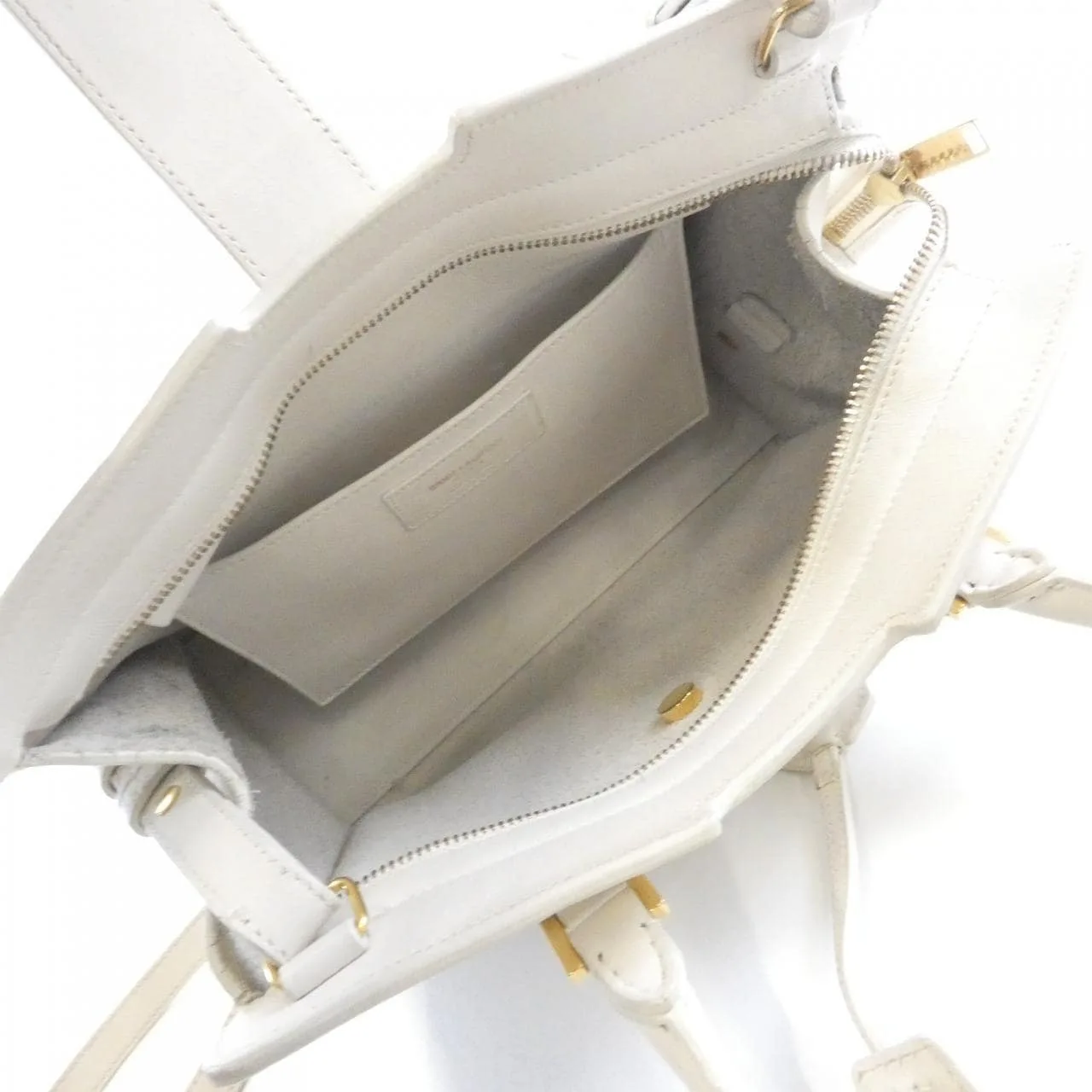 SAINT LAURENT Cabas 400914 BJ50J Handbag Monogram 黑色 Monogram 中古品B - 縮圖 7