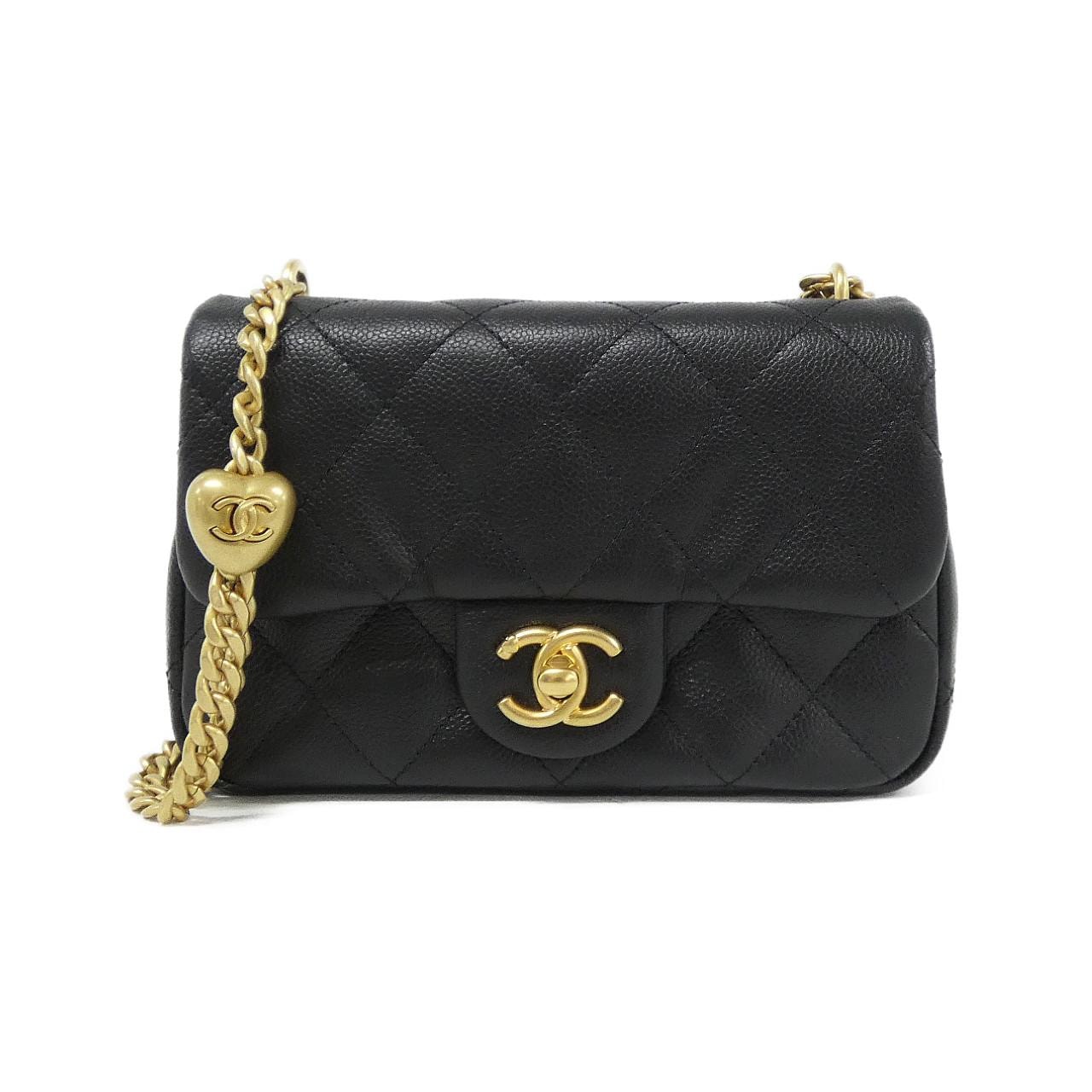 CHANEL Chanel 22 AS3828 Shoulder Grained Calfskin Black