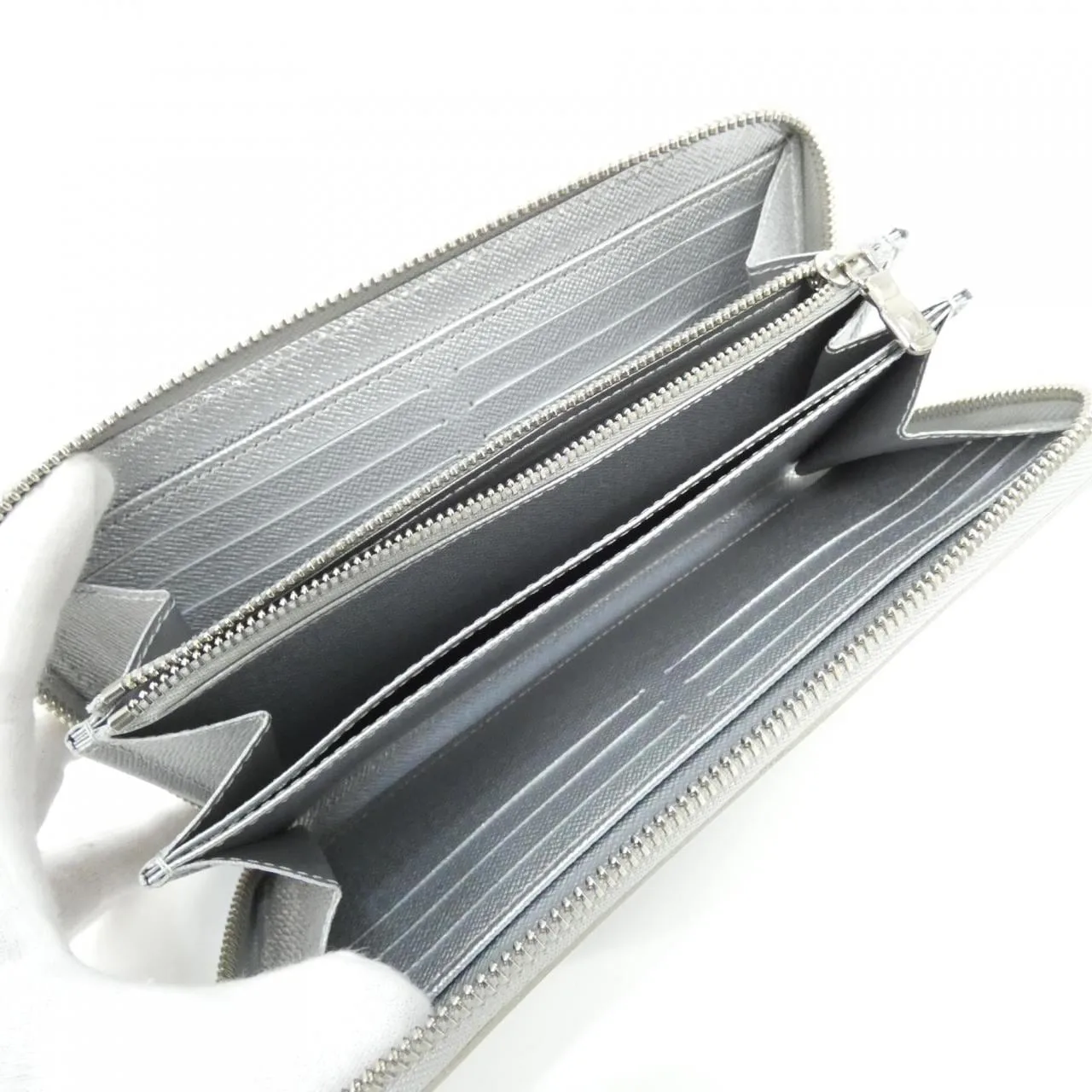 LOUIS VUITTON M82794 Wallet Epi 銀色 Epi 中古品A - 縮圖 7