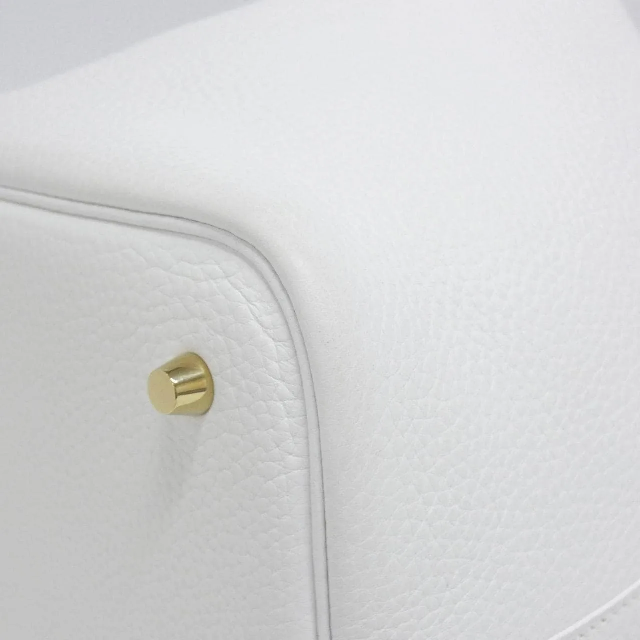 HERMES Picotin 060991CC Handbag Clemence White Clemence Leather Rank A - Thumbnail 3