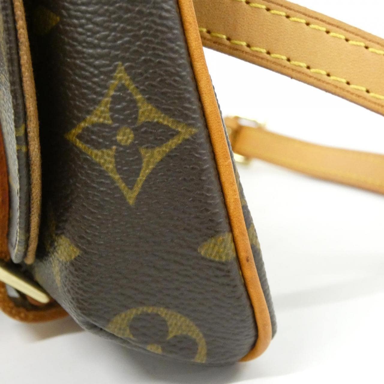 LOUIS VUITTON Pochette M51159 Belt Monogram 黑色 Monogram 中古品A - 縮圖 6