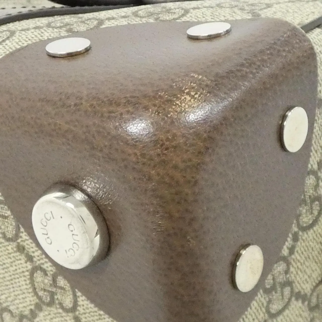 GUCCI 643814 92TDN Handbag Canvas 黑色 帆布 中古品A - 縮圖 2