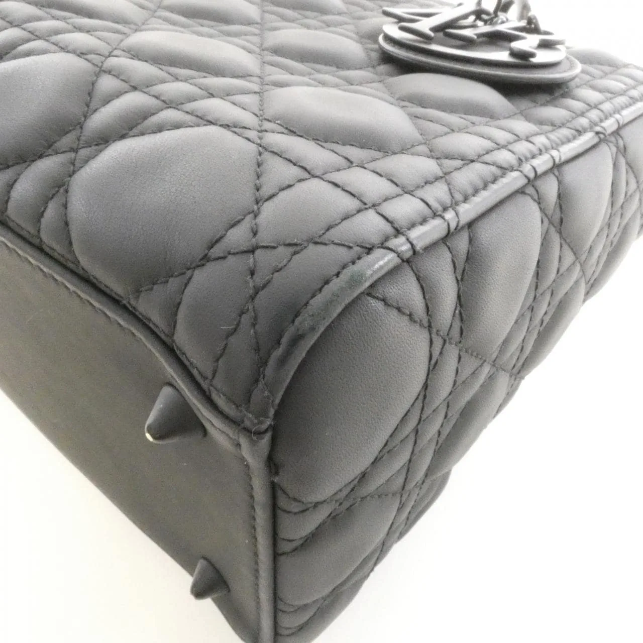 DIOR Lady Dior M0565SLOI Handbag 黑色 中古品B - 縮圖 3