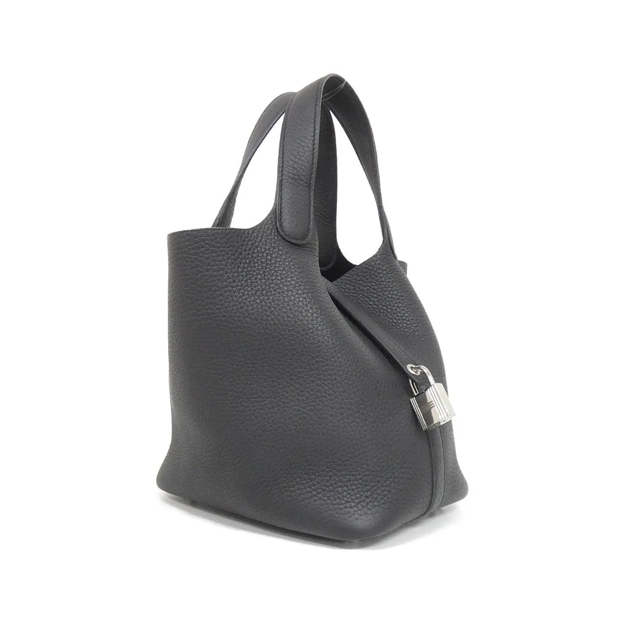 HERMES Picotin 056289CK Handbag Clemence Black