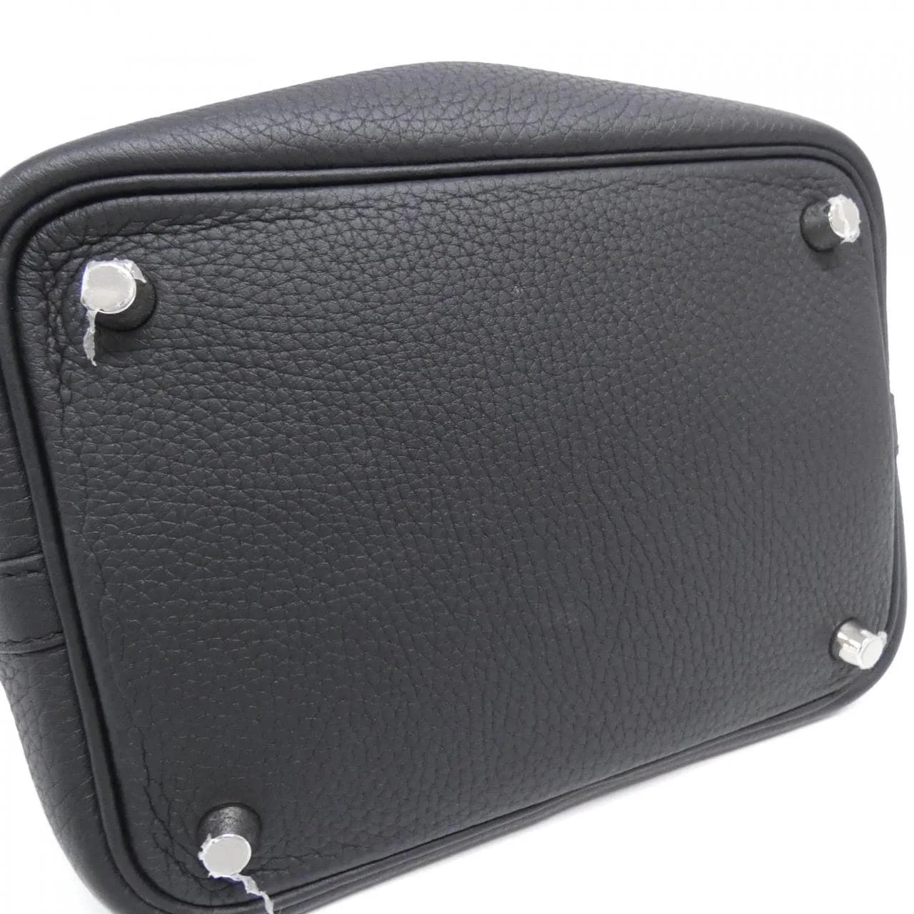 HERMES Picotin 056289CK Handbag Clemence Black Clemence Leather Rank A - Thumbnail 2