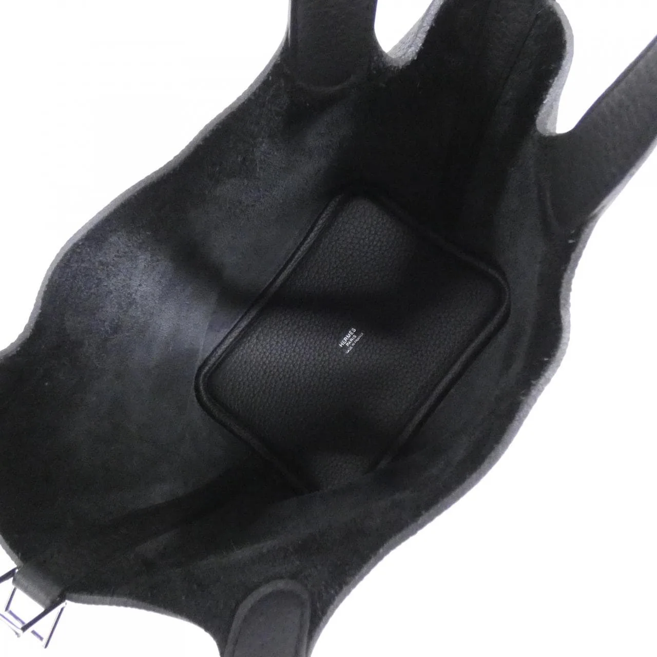 HERMES Picotin 056289CK Handbag Clemence Black Clemence Leather Rank A - Thumbnail 7