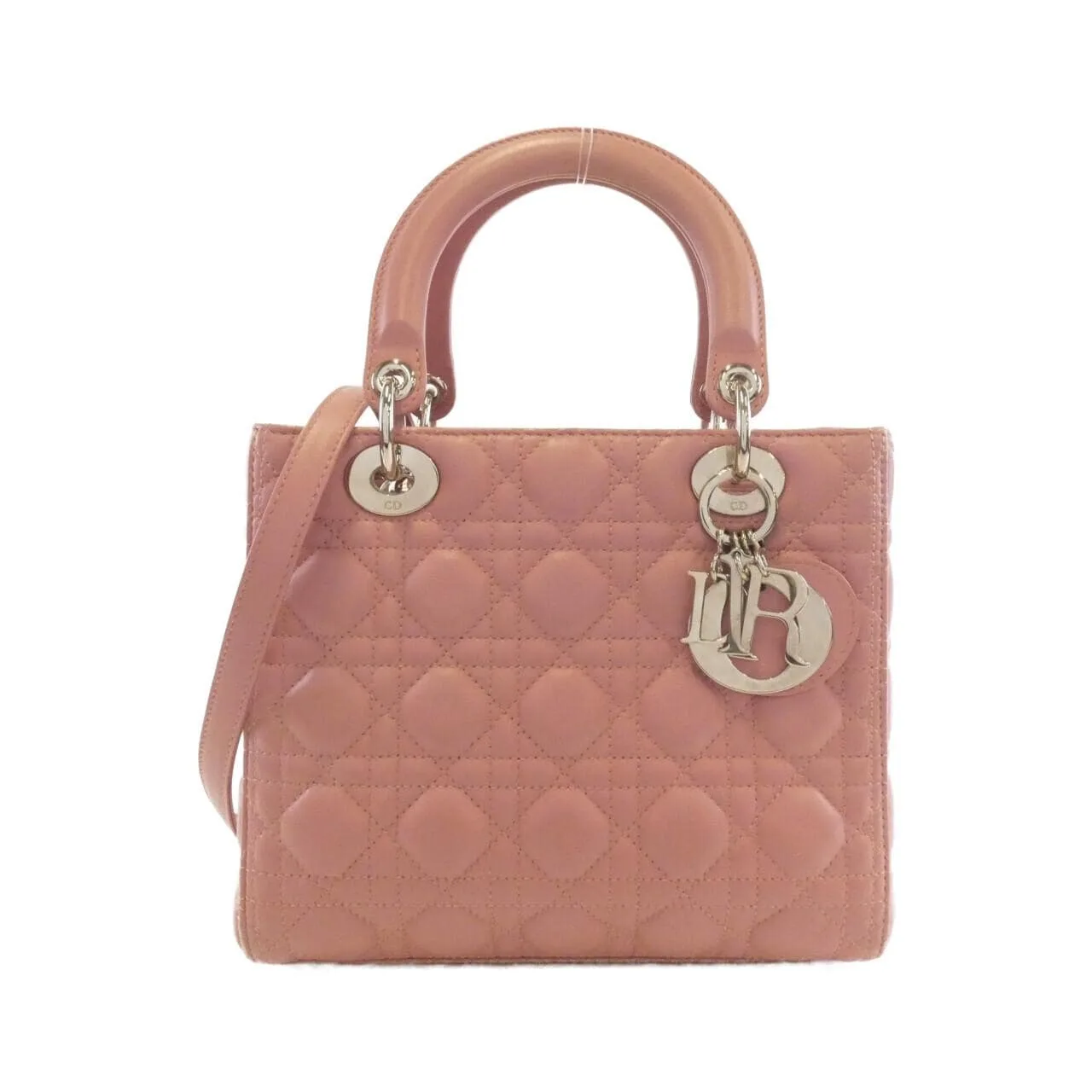 DIOR Lady Dior CAL44551 Handbag Lambskin Beige