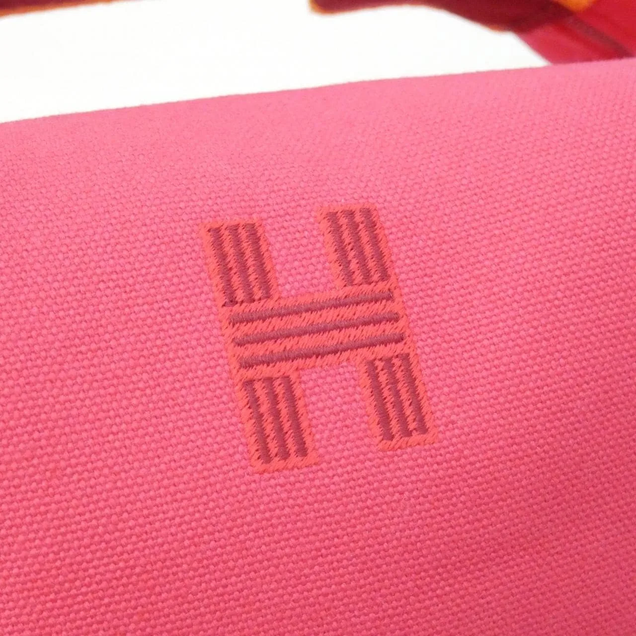 HERMES 103222M Pouch Canvas 黑色 帆布 中古品A - 縮圖 4