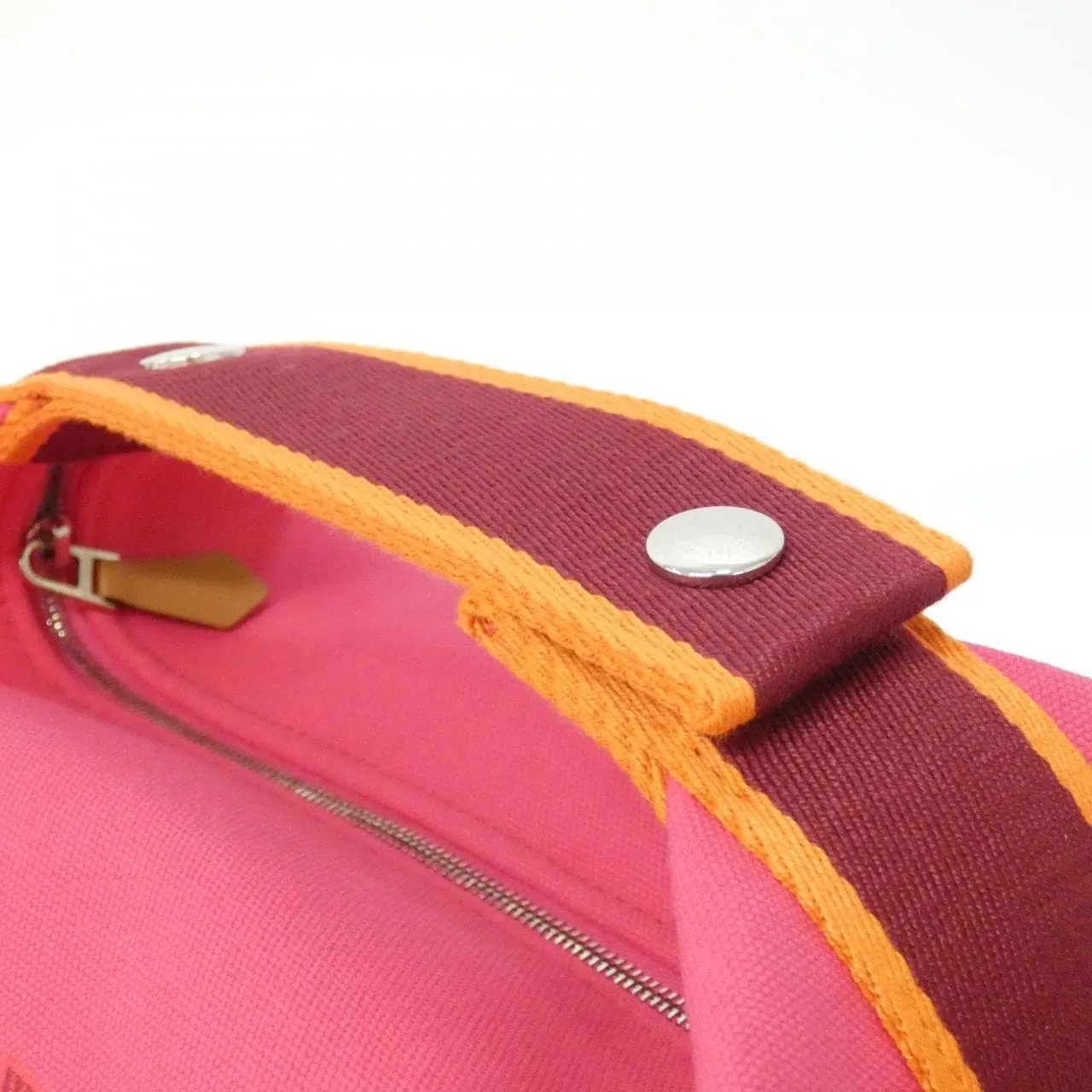 HERMES 103222M Pouch Canvas 黑色 帆布 中古品A - 縮圖 5