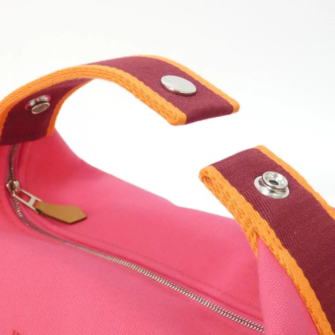 HERMES 103222M Pouch Canvas 黑色 帆布 中古品A - 縮圖 6