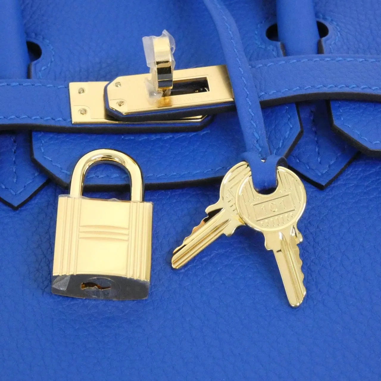 HERMES Birkin 041344CC Handbag Togo 藍色 Togo 牛皮 未使用品 - 縮圖 4