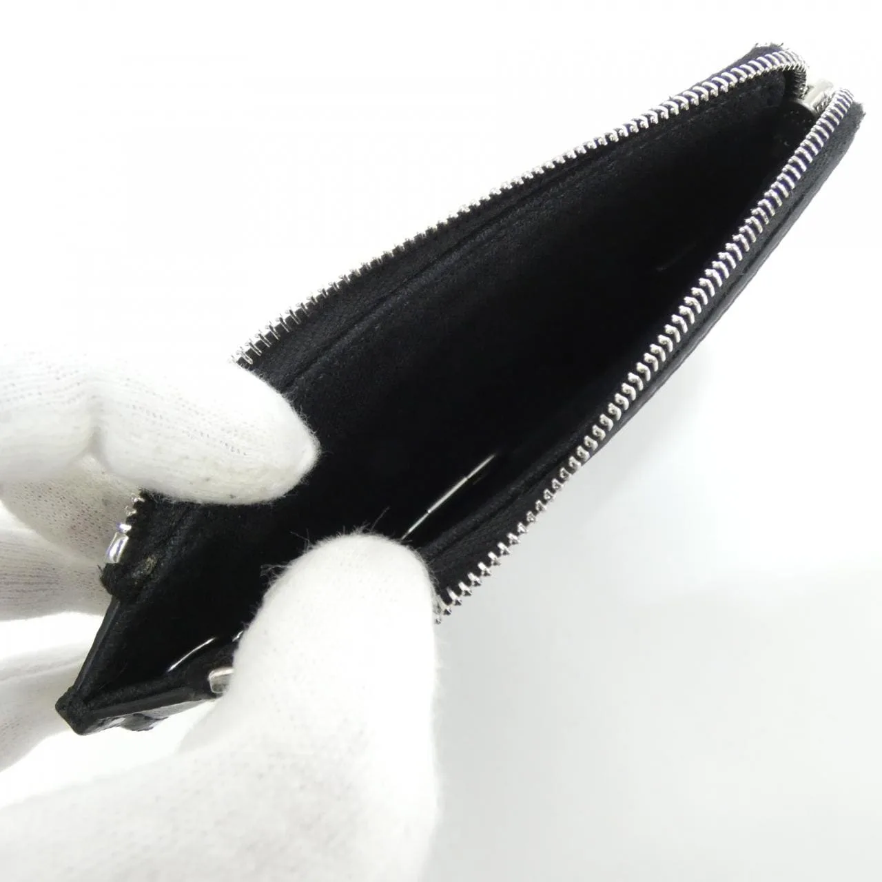 CELINE 10B772DTN Coin Case Canvas Black Canvas Rank A - Thumbnail 6